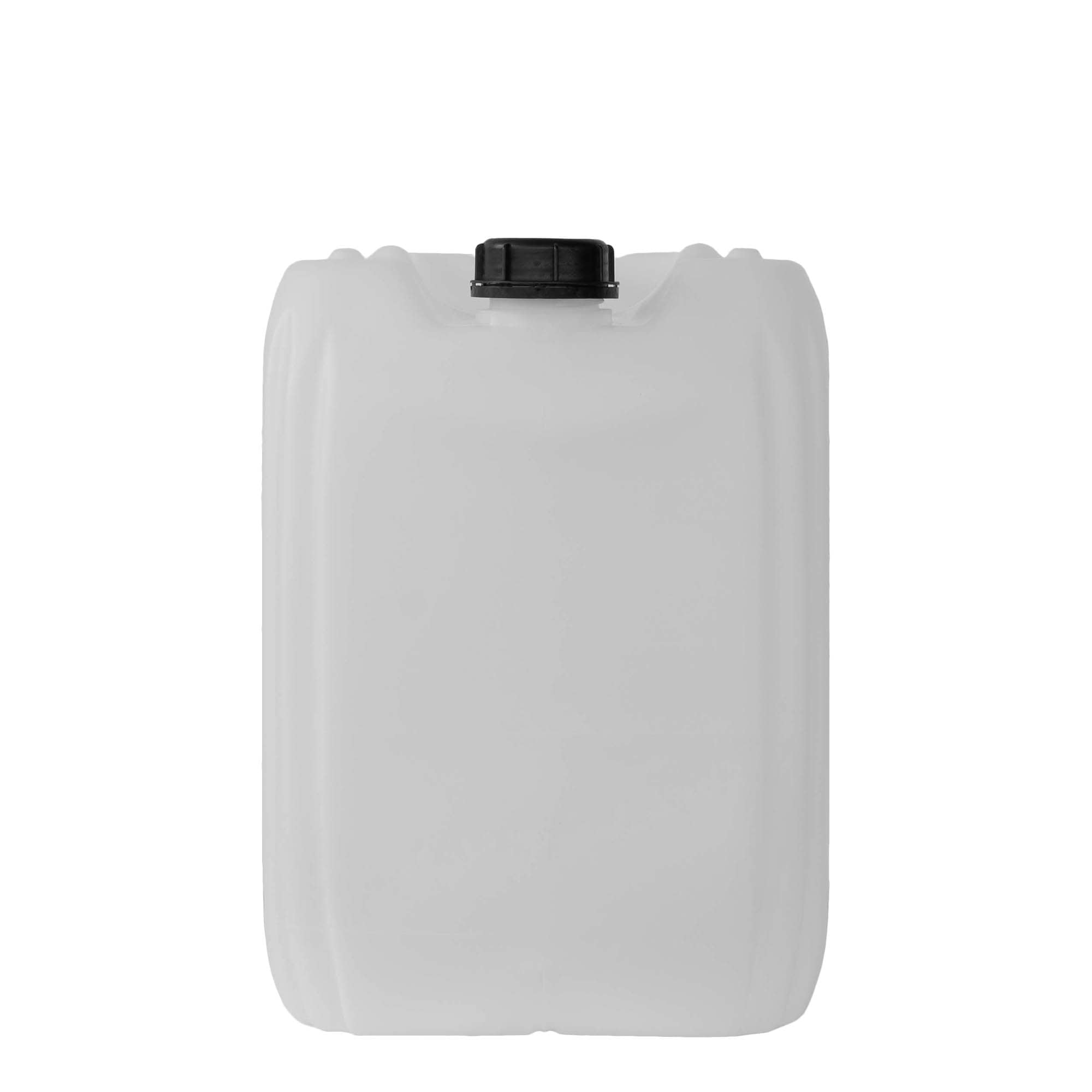 Canistră de 25 l, dreptunghiulară, material plastic HDPE, natur, închidere: ND 60