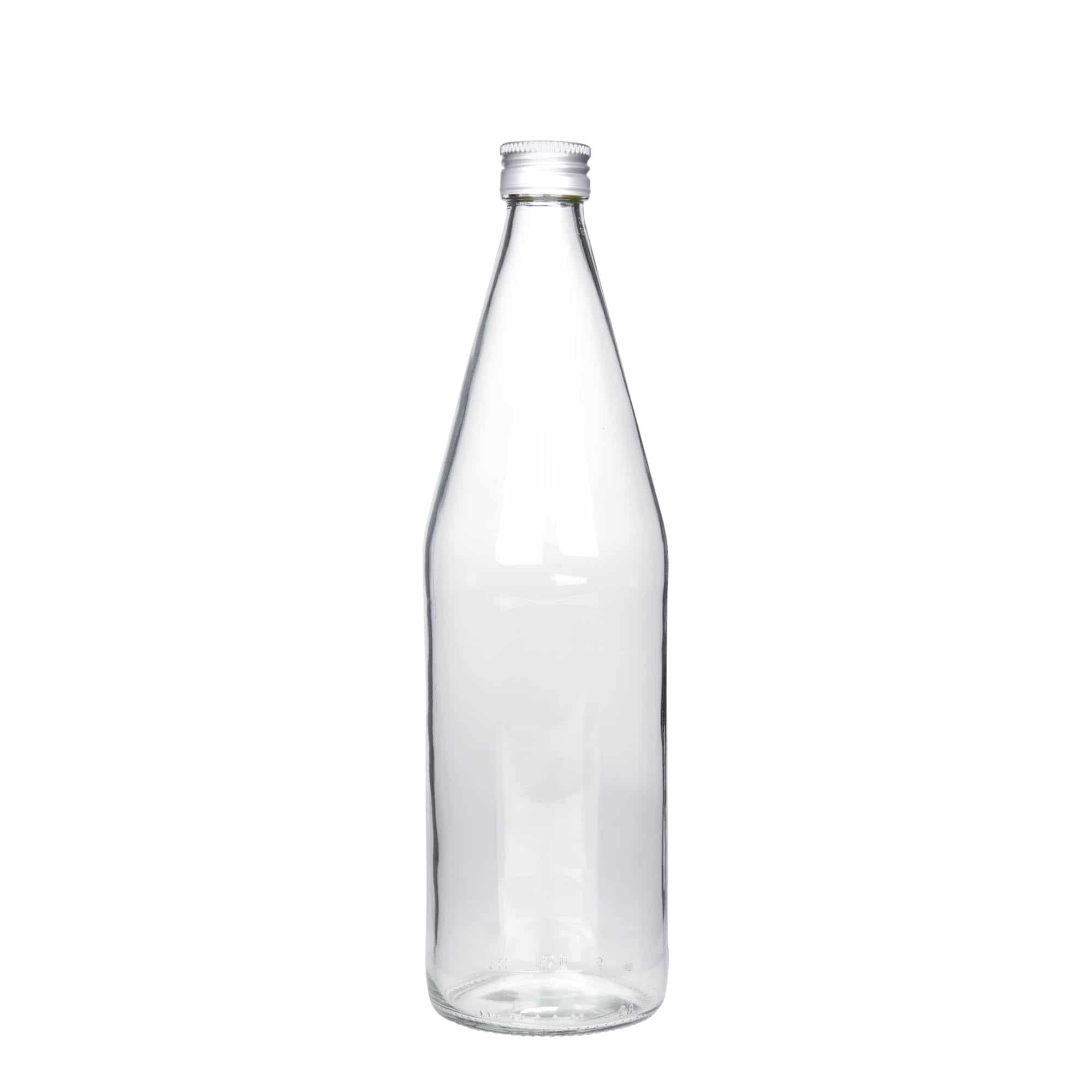 Sticlă universală de 750 ml în formă de morcov, sticlă, închidere: PP 28