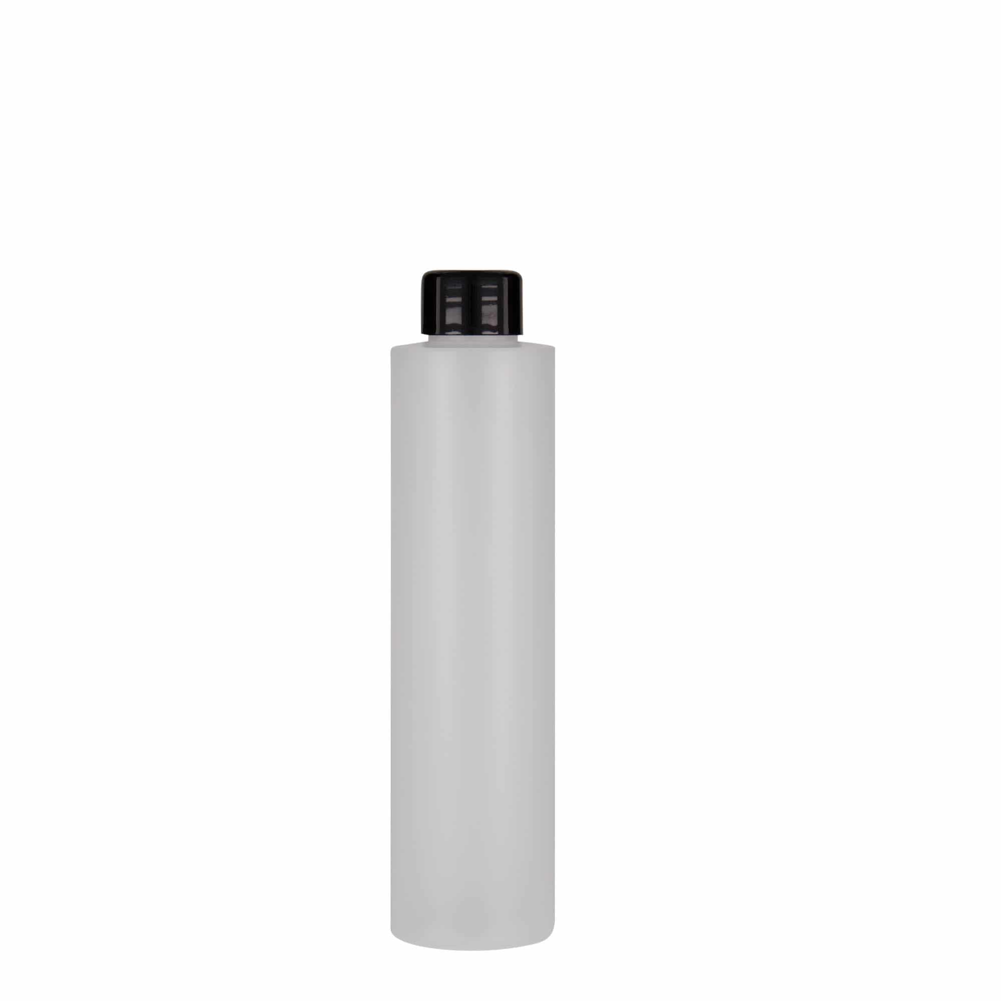 Sticlă din plastic de 200 ml „Pipe”, HDPE, natur, închidere: GPI 24/410